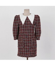 D&B By DABAGIRL | 配色カラーツイードワンピース(ワンピース)