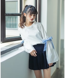 -- | マンダリンスリーブ スタンドブラウス(シャツ/ブラウス)