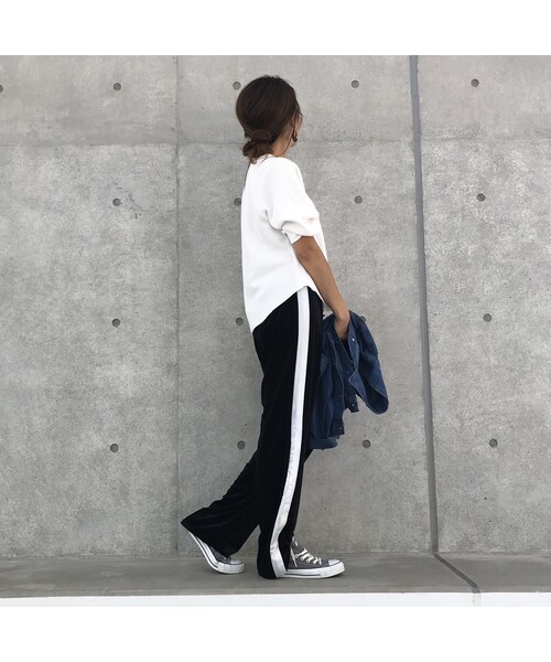 copine（コピン）の「ベロアラインワイドパンツ【クリックポスト対象商品】（その他パンツ・レディース・その他）」の3枚目の写真