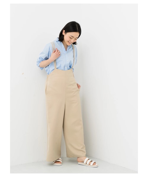 SEVENDAYS=SUNDAY（セブンデイズサンデイ）の「《WEB先行予約》P ダブルサス付サロペット（オールインワン・サロペット・ブラック/ベージュ/カーキ・M/L）」の5枚目の写真