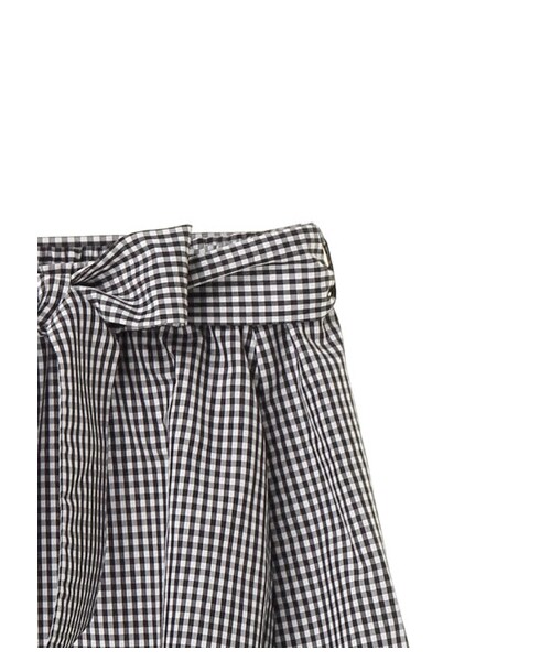 E hyphen world gallery(イーハイフンワールドギャラリー)の「リボン付ミディフレアスカート(スカート・ベージュ/カーキ/ギンガムチェック・F)」の4枚目の写真