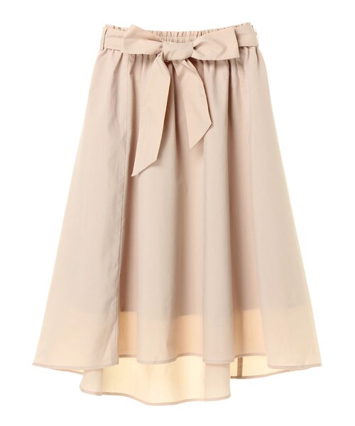 E hyphen world gallery(イーハイフンワールドギャラリー)の「リボン付ミディフレアスカート(スカート・ベージュ/カーキ/ギンガムチェック・F)」の6枚目の写真