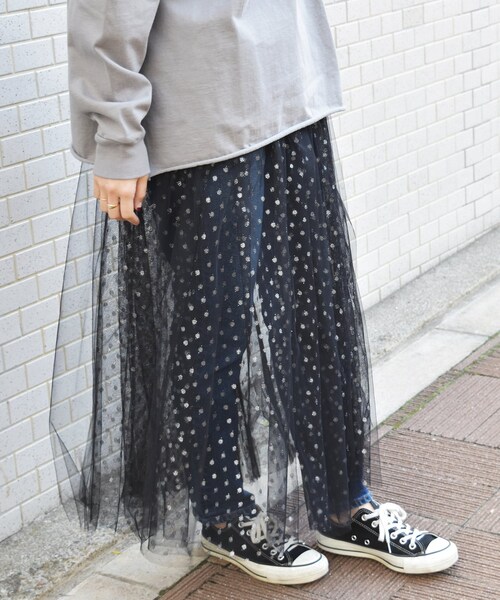 JOURNAL STANDARD relume(ジャーナルスタンダード レリューム)の「ブラック(スカート・ブラック/フリー/在庫あり)」の1枚目の写真