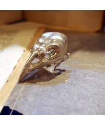 Handmade | カラスの頭骨リング silver925 マット仕上(リング)