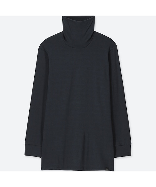 UNIQLO（ユニクロ）の「ヒートテックエクストラウォームタートルネックＴ（9分袖・極暖）（その他アンダーウェア/インナー・メンズ・WHITE 00/BLACK 09/NAVY 69/DARK GRAY 08・M/L/S/XL）」の4枚目の写真