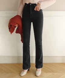 DHOLIC | ハイウエストブーツカットデニムパンツ(デニムパンツ)