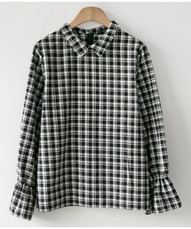 fd style | [22XX]バックジップチェック柄ブラウス(シャツ/ブラウス)