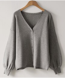 fd style | [22XX]Vネックパフスリーブカーディガン(カーディガン/ボレロ)