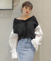 DHOLIC | 2TYPEコントラストスウェット(スウェット)