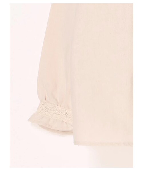 Samansa Mos2（サマンサ モスモス）の「スタンドレース衿ブラウス（トップス・アイボリー/ブラック/ベージュ・F）」の5枚目の写真