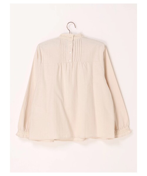 Samansa Mos2（サマンサ モスモス）の「スタンドレース衿ブラウス（トップス・アイボリー/ブラック/ベージュ・F）」の3枚目の写真