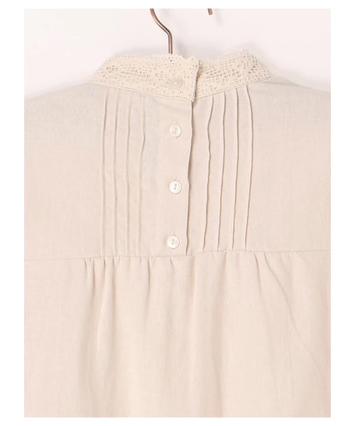 Samansa Mos2（サマンサ モスモス）の「スタンドレース衿ブラウス（トップス・アイボリー/ブラック/ベージュ・F）」の7枚目の写真