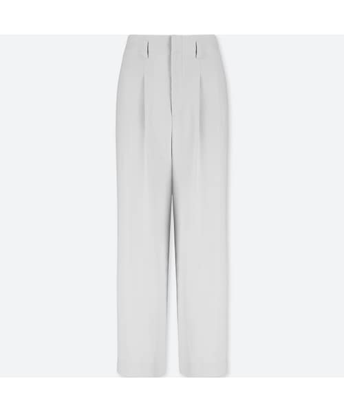 UNIQLO（ユニクロ）の「ドレープワイドパンツ（その他パンツ・レディース・NAVY 69/LIGHT GRAY 02/OFF WHITE 01/LIGHT PURPLE 70・3XL/XS/M/XL/S/L/XXL）」の3枚目の写真