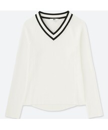UNIQLO | アクティブVネックセーター（長袖）＋E(ニット/セーター)
