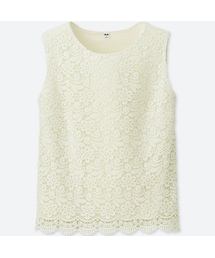UNIQLO | レースノースリーブT(Tシャツ/カットソー)