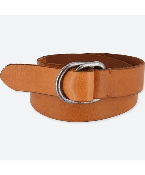 UNIQLO（ユニクロ）の「イタリアンレザーダブルリングベルト（ベルト・メンズ・BLACK 09/BROWN 35・フリー）」の2枚目の写真