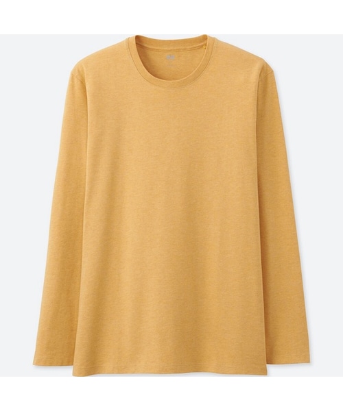 UNIQLO（ユニクロ）の「スーピマコットンクルーネックT（長袖） ＋EC（Tシャツ/カットソー・メンズ・BLACK 09/GRAY 03/ORANGE 26/WHITE 00/YELLOW 45/BLUE 68/NAVY 69/DARK GRAY 08/OLIVE 56・L/M/XS/XXL/4XL/3XL/S/XL）」の8枚目の写真