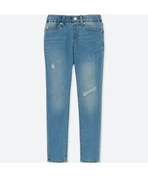 UNIQLO | BOYS ウルトラストレッチデニムイージーパンツ（ダメージ）(その他パンツ)