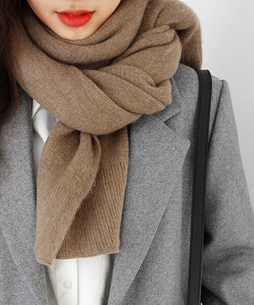 DHOLIC（ディーホリック）の「アクリルニットマフラー（マフラー・レディース・ホワイト/ブルー/ベージュ/ブラウン/グレー/ブラック/その他/ピンク・FREE）」の5枚目の写真