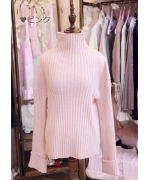 Bobon21 | ハイネックモヘアリブニット-全２色-(ニット/セーター)