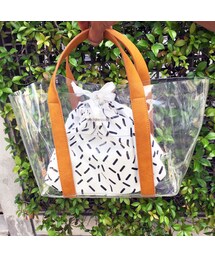 cache cache | chocolatesoup  GEOMETRY CLEAR TOTE BAG (stick)(トートバッグ)