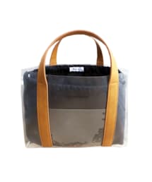 cache cache | chocolatesoup  GEOMETRY  CLEAR  TOTE BAG (black）(トートバッグ)