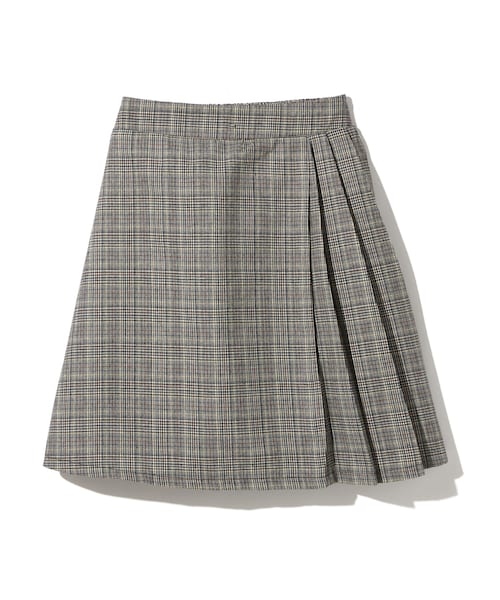 GRL（グレイル）の「グレンチェックアシンメトリープリーツスカート（スカート・レディース・ブラウン/ブラック・M）」の2枚目の写真