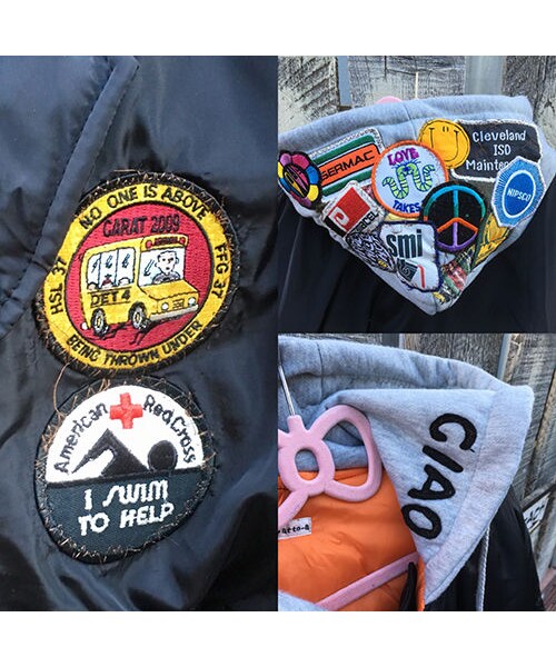 STORES.jp（ストアーズドットジェーピー）の「《セレクト加工》ワッペンたくさんフード付きボンバーＭＡー１（その他アウター・レディース・その他）」の4枚目の写真