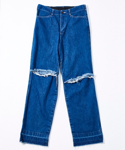 sulvam（サルバム）の「クラッシュワイドデニムパンツ（）」 - WEAR