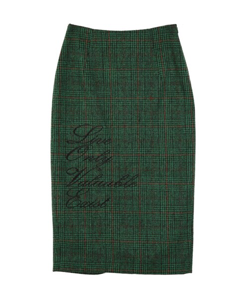 DINT（ディント）の「レタリンググレンチェックスカート（スカート・レディース・Green/Blue・S/M）」の2枚目の写真