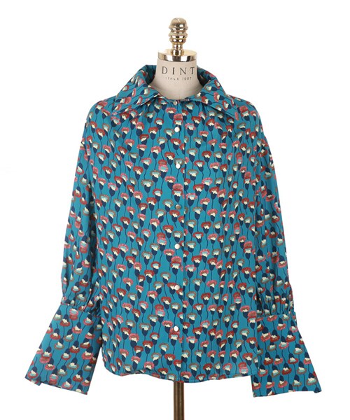 DINT(ディント)の「甘いpatternedカフスブラウス(シャツ/ブラウス・レディース・Pink/Yellow/Blue・one(44~66size))」の2枚目の写真