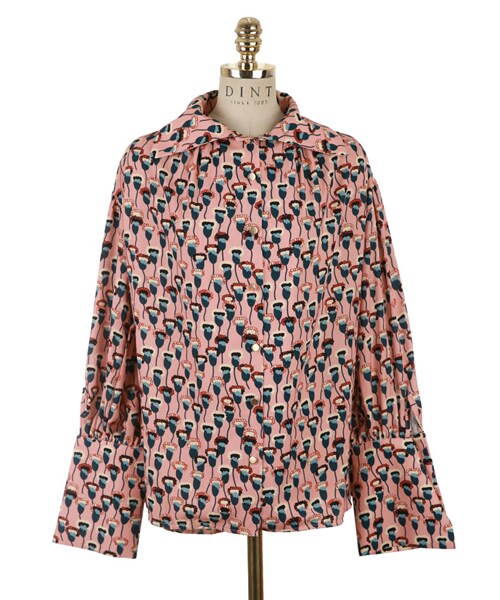 DINT(ディント)の「甘いpatternedカフスブラウス(シャツ/ブラウス・レディース・Pink/Yellow/Blue・one(44~66size))」の4枚目の写真