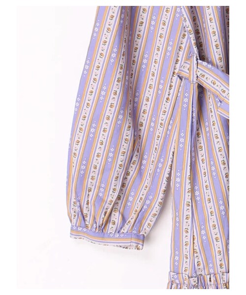 ehka sopo（エヘカソポ）の「花柄ティアードワンピース（ワンピース/ドレス・ピンク/サックスブルー/ネイビー・M）」の4枚目の写真