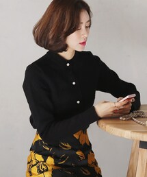 DHOLIC | パールボタンラウンドカーディガン(カーディガン/ボレロ)