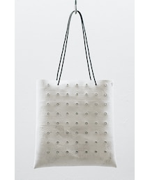 Kagari Yusuke | カガリユウスケ 電線 トート バッグ ho-A/wh 壁の穴 整列/白壁(トートバッグ)