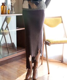 DINT | ジェラブルダメージカットニットロングスカート(スカート)