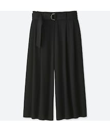 UNIQLO | ベルテッドクロップドワイドパンツ(その他パンツ)