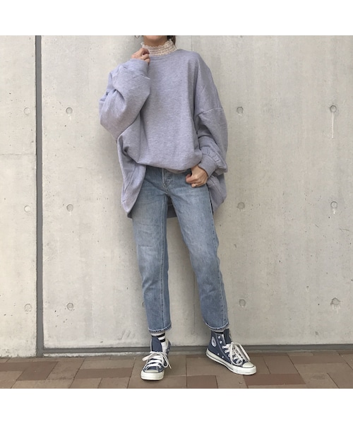 copine(コピン)の「ユニセックス★ゆる可愛いビッグシルエットスウェット(2color)(スウェット・レディース・その他)」の6枚目の写真