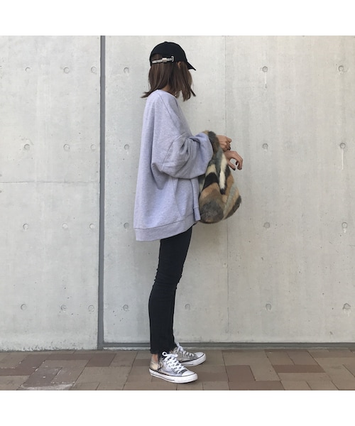 copine(コピン)の「ユニセックス★ゆる可愛いビッグシルエットスウェット(2color)(スウェット・レディース・その他)」の3枚目の写真