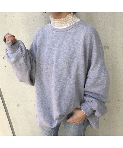 copine(コピン)の「ユニセックス★ゆる可愛いビッグシルエットスウェット(2color)(スウェット・レディース・その他)」の4枚目の写真