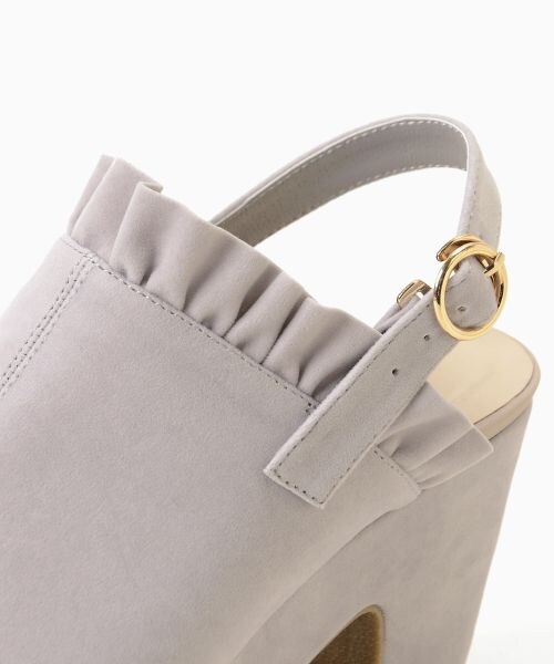 MAJESTIC LEGON（マジェスティックレゴン）の「【予約商品】☆フリルサボサンダル（シューズ・レディース・グレージュ/アイボリー/ブラック/キャメル・S/M/L/XL）」の10枚目の写真