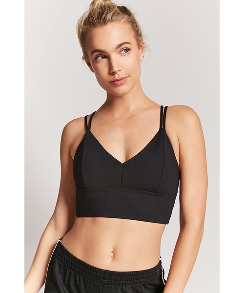 FOREVER 21(フォーエバー トゥエンティーワン)の「Low ImpactVネックスポーツブラ(アンダーウェア・PINK/BLACK/LIGHT BLUE・XS)」の4枚目の写真