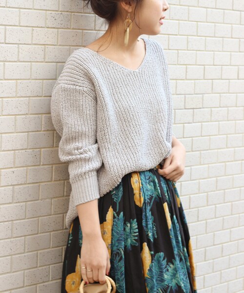 Spick & Span（スピックアンドスパン）の「TAPE YARN Vプルオーバー