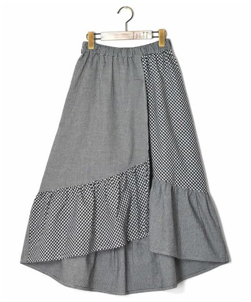 w closet（ダブルクローゼット）の「ギンガムチェック裾フリルラップ風