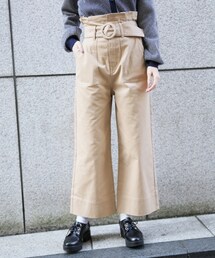 Heather | ウエストフリルベイカーワイドパンツ(パンツ)