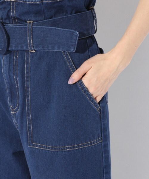 Heather（ヘザー）の「ウエストフリルベイカーワイドパンツ（パンツ・ベージュ/カーキ/ライトブルー/ブルー）」の12枚目の写真