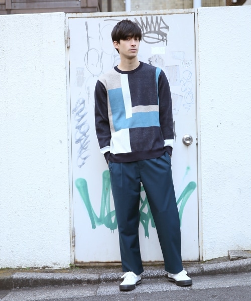 RAGEBLUE（レイジブルー）の「TRワイドパンツSS（パンツ・ブラック/グレー/ベージュ/ネイビー）」の8枚目の写真