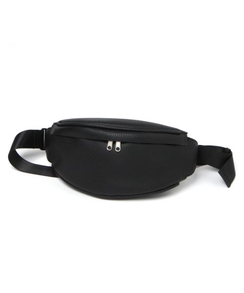 GLOBAL WORK(グローバルワーク)の「フェイクレザーウェストバッグ(バッグ・ブラック/キャメル)」の1枚目の写真