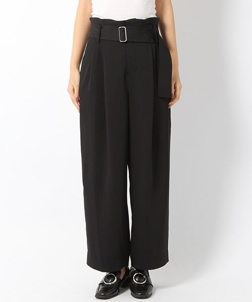 laboratory work（ラボラトリーワーク）の「タックベルトワイドパンツ（パンツ・ブラック/ベージュ/グリーン）」の8枚目の写真