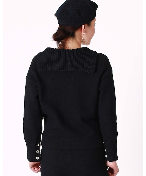 美品 45R インディゴ チューブヤーンセーラー PULLOVER ニット♪ 7018062.jpg